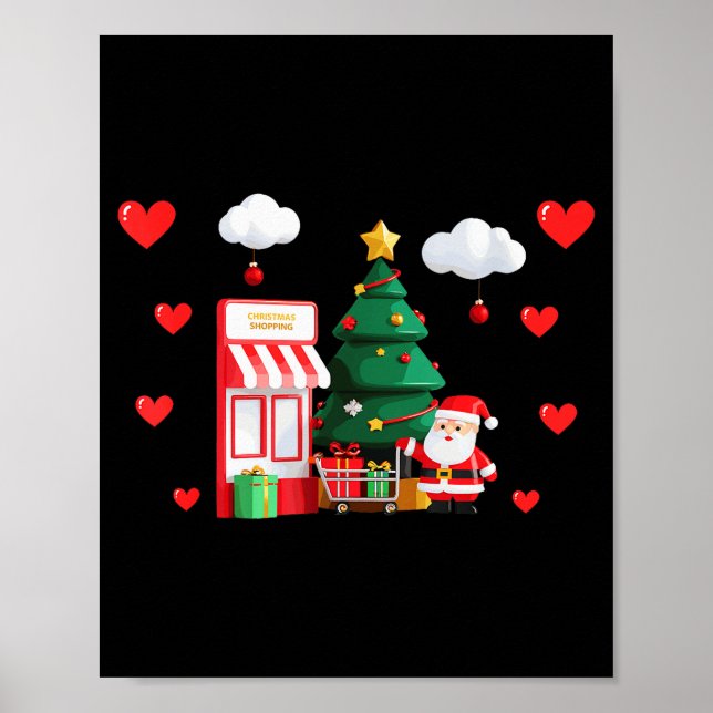 Poster Natal Fofo E Compras Dia Dos Namorados Xmas Ele (Frente)