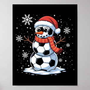 Poster Natal Futebol Boneco de Neve Natal Mulheres Homens