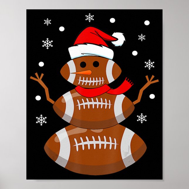Poster Natal Futebol Snowman Crianças Natal (Frente)