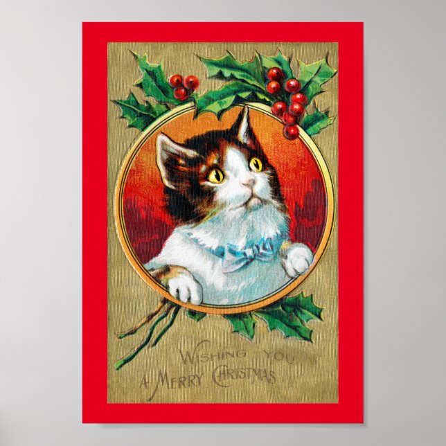 Poster Natal, Gato de Natal (Frente)