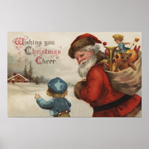 Póster Natal GreetingSanta que fala com menino