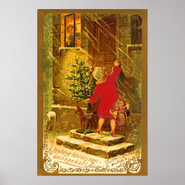 Poster Natal húngaro de 1896 (Frente)