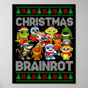 Poster Natal italiano engraçado Rot cerebral italiano Rot