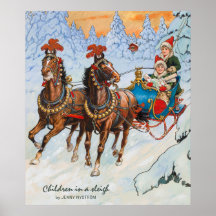 Natal Jenny Nyström Dashing através da neve