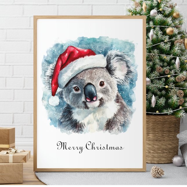 Poster Natal Koala, personalizável (Criador carregado)