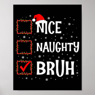 Poster Natal Legal Levado Irmão Engraçado Lista De Natal