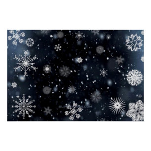 Póster Natal mágico e pacífico de inverno do SlipperyJoe
