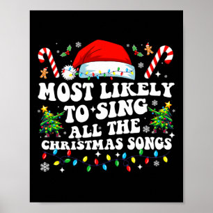 Poster Natal Mais Propenso a Cantar Todas as Músicas de N