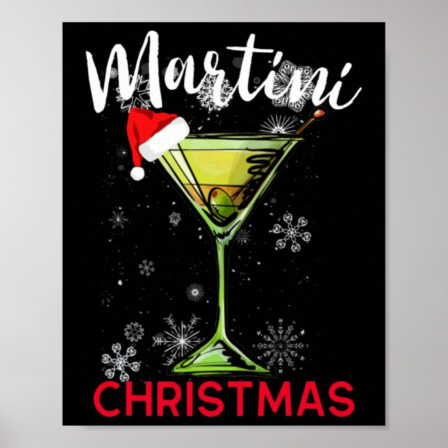 Poster Natal Martini Coquetel Feliz Hora Divertida Gi (Frente)