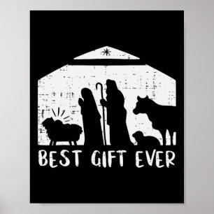 Poster Natal Melhor Presente Natividade Xmas Homens Crist