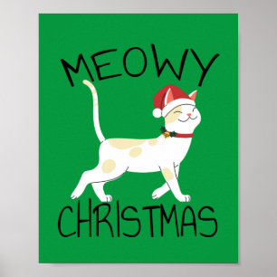 Poster Natal Meowy - Natal Divertido     