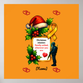 Poster Natal Militar Família Combinando – Cristo