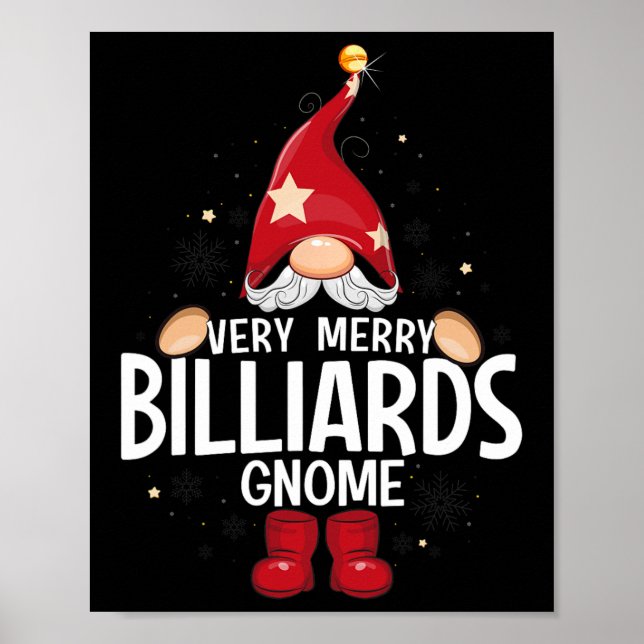 Poster Natal Muito Feliz Billiards Gnomos X mas (Frente)