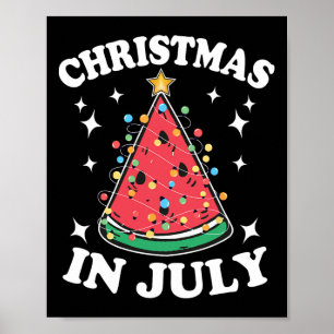 Poster Natal Na Festa De Julho Melancia Árvore De Natal