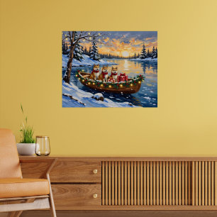 Poster Natal no Barco do Akita