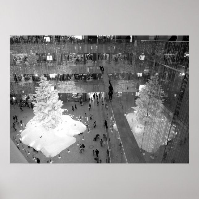 Poster Natal no edifício Kitte: Tóquio (Frente)