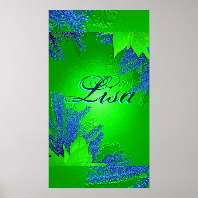 Poster Natal Poinsettia Green Lisa I (Frente)