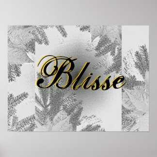 Poster Natal Poinsettia White E Cinza Bliss