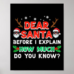 Poster Natal Querido Papai Noel Antes de Explicar Funny X