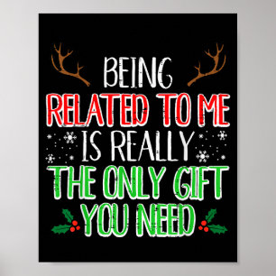 Poster Natal Relacionado a Mim Apenas Presente Xmas Homen