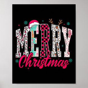 Poster Natal Retrô Alegre Família Natal Feminino