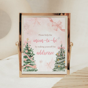 Poster Natal rosa É uma estação de envelopes fria fora