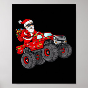 Poster Natal Santa Claus Andando Monstros Rapazes Ki