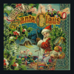 Poster Natal Santa Claus Vintage Antiquado Vitoriano<br><div class="desc">Esta colagem de Natal é uma coleção de imagens dos anos 1800.</div>
