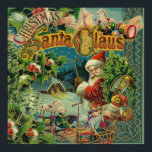 Poster Natal Santa Claus Vintage Antiquado Vitoriano<br><div class="desc">Esta colagem de Natal é uma coleção de imagens dos anos 1800.</div>