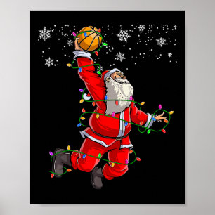 Poster Natal Santa Claus Voleibol Pajama Xmas Mens