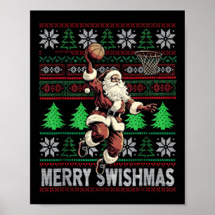 Poster Natal Santa Claus Voleibol Pajama Xmas Mens