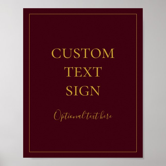 Poster Natal Simples | Placa Personalizada de Cartões Ver (Frente)
