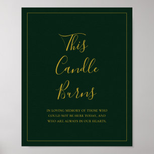 Poster Natal Simples   Sinal de Vela Verde Acesa