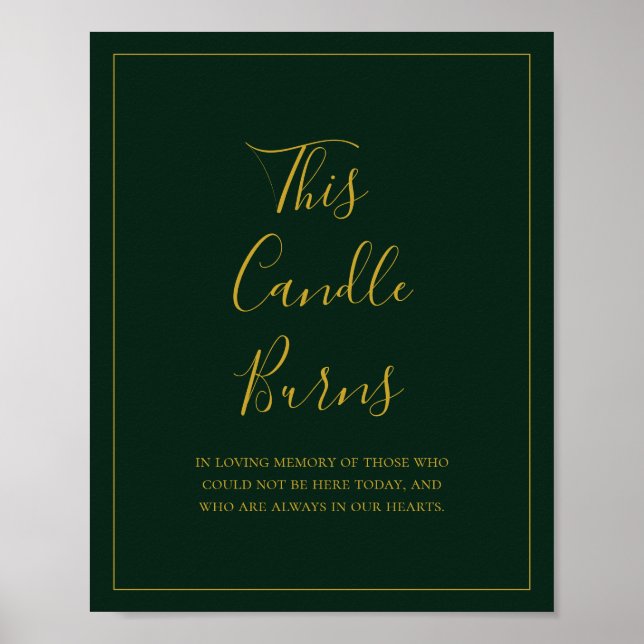Poster Natal Simples | Sinal de Vela Verde Acesa (Frente)