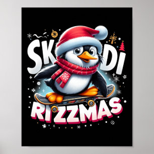Poster Natal Skibidi Rizzmas Xmas Legal Penguin Holida