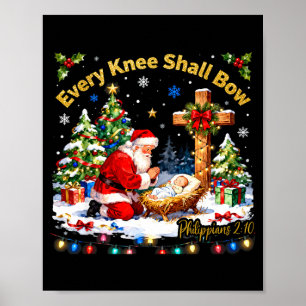 Poster Natal Todo Joelho Se Dobrará Santa Natividade De N