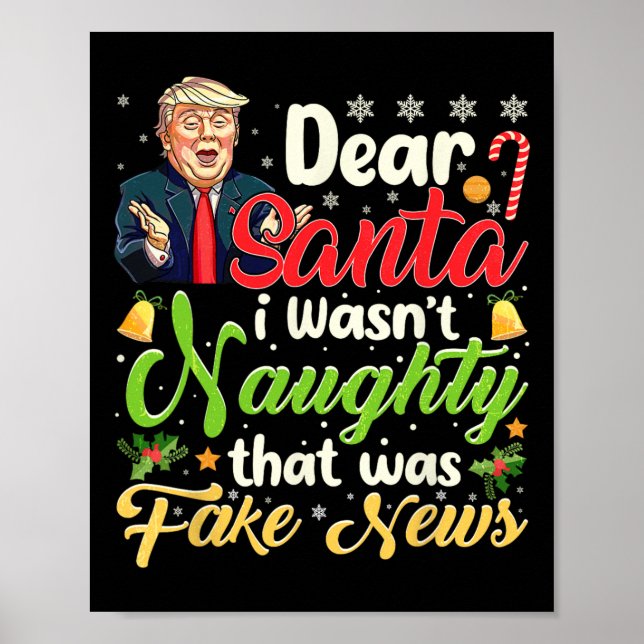 Poster Natal Trump - Eu Não Fui Travesso  (Frente)