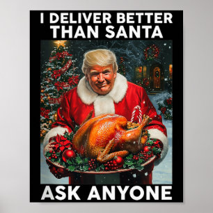Poster Natal Trump Peru Christmas Festa Engraçada Tan