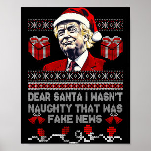 Poster Natal Trump Querido Papai Noel Notícias Falsas Div