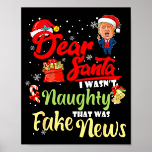 Poster Natal Trump Querido Papai Noel Notícias Falsas Div