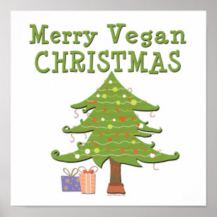 Poster Natal Vegan Feliz