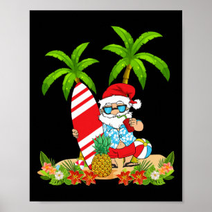 Poster Natal Verão Surfando Natal Em Julho Praia Férias