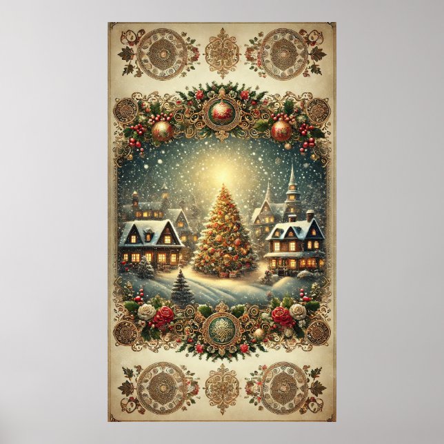 Poster natal vintage (Frente)