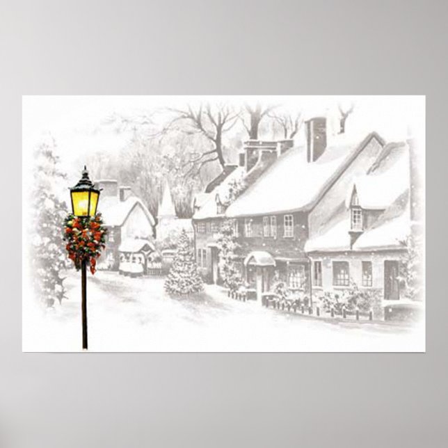 Póster Natal vintage (Frente)