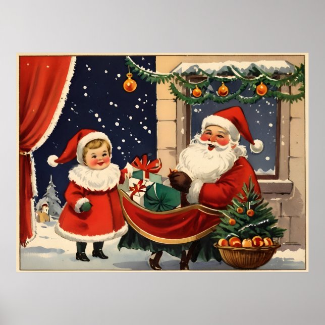 poster natal vintage (Frente)