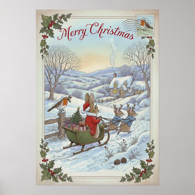 Poster natal vintage (Frente)