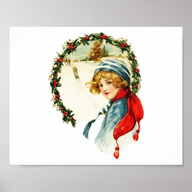 Poster Natal vintage Boy (Frente)