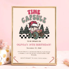 Poster Natal Winter Onederland Birthday Time Capule