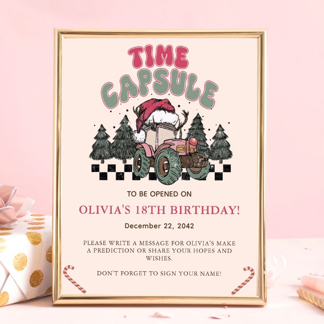 Poster Natal Winter Onederland Birthday Time Capule (Criador carregado)