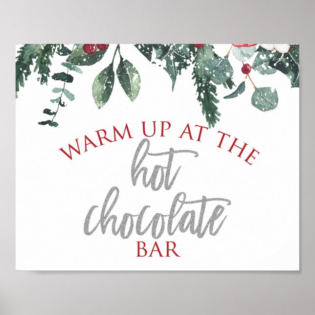 Poster Natal Winter Onederland Chocolate Quente (Frente)
